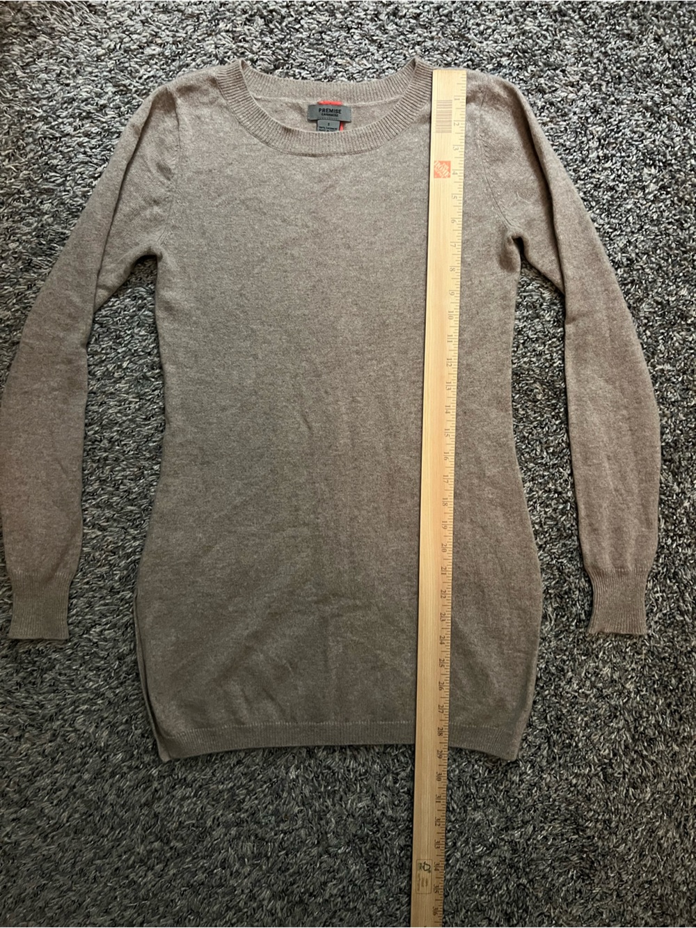 Premise Taupe Cashmere Crewneck Sweater
